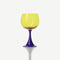 Burlesque Burgundy Glass  option Yellow Blue