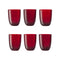 Idra Water Glass (Set of 6)  option Red
