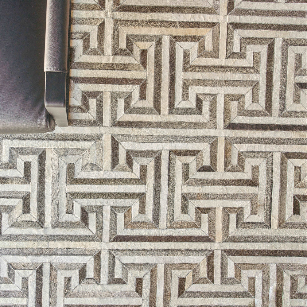 Natural Hide Labyrinth Area Rug