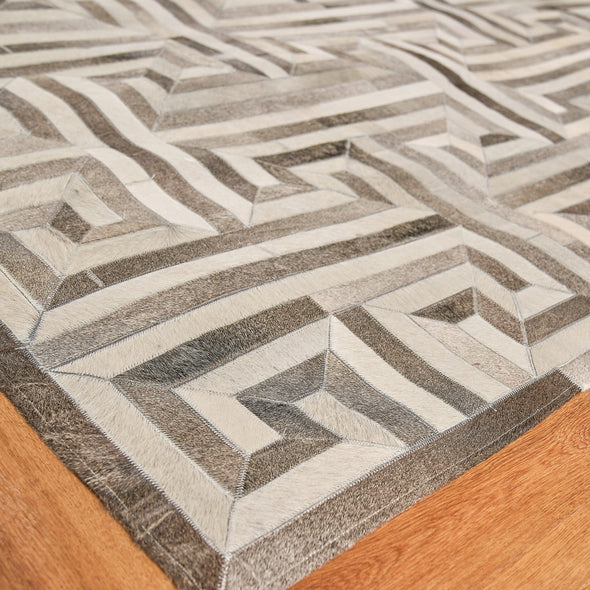 Natural Hide Labyrinth Area Rug