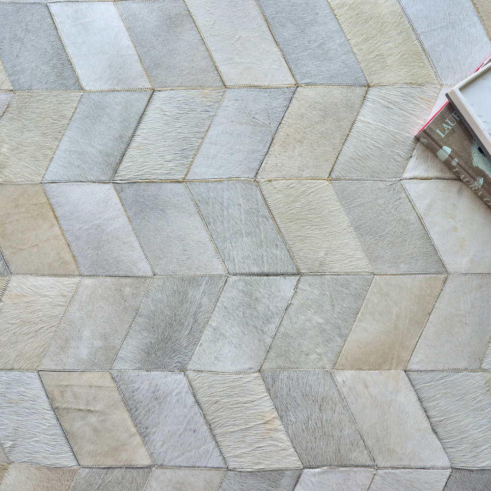 Natural Hide Chevron Area Rug