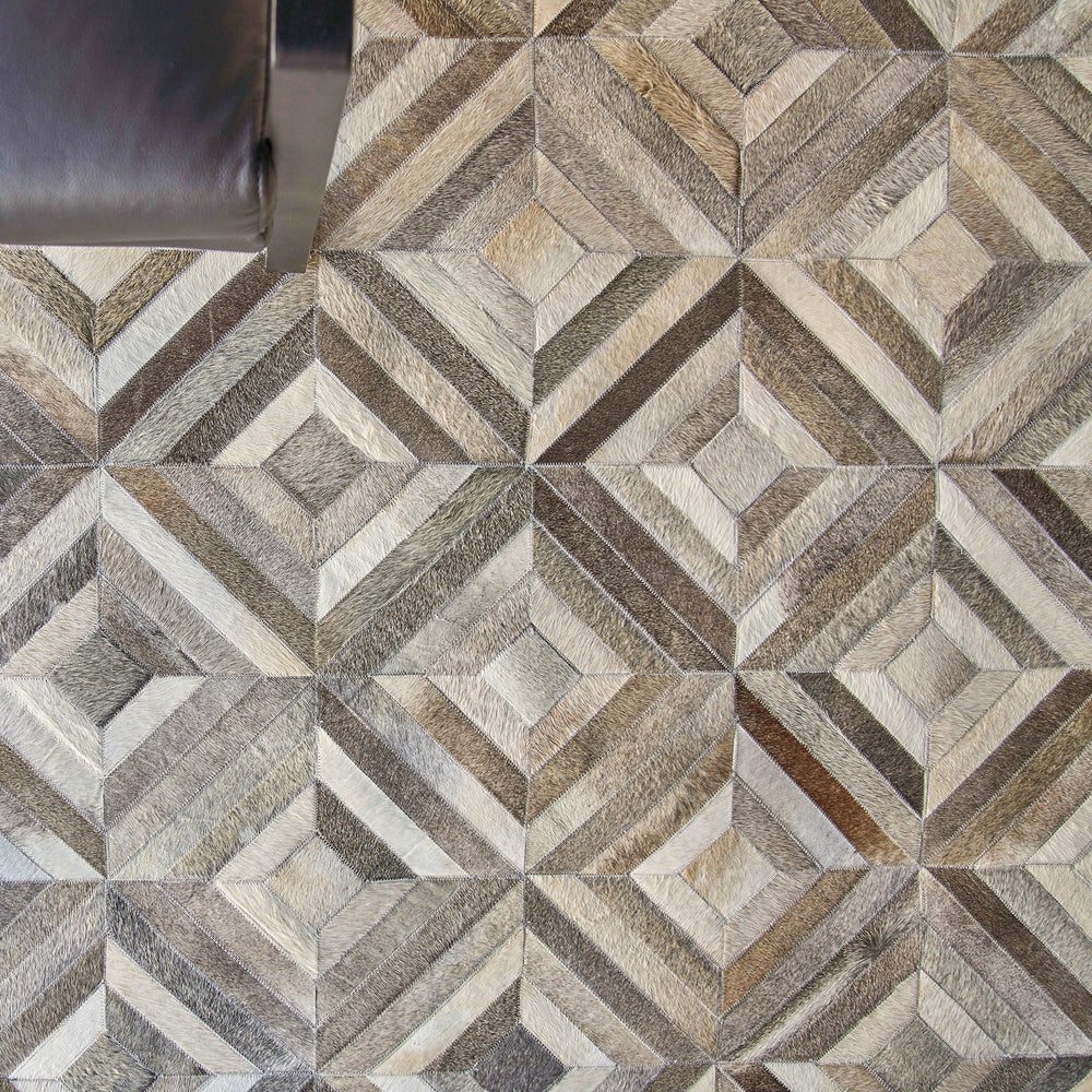 Natural Hide Diamond Area Rug