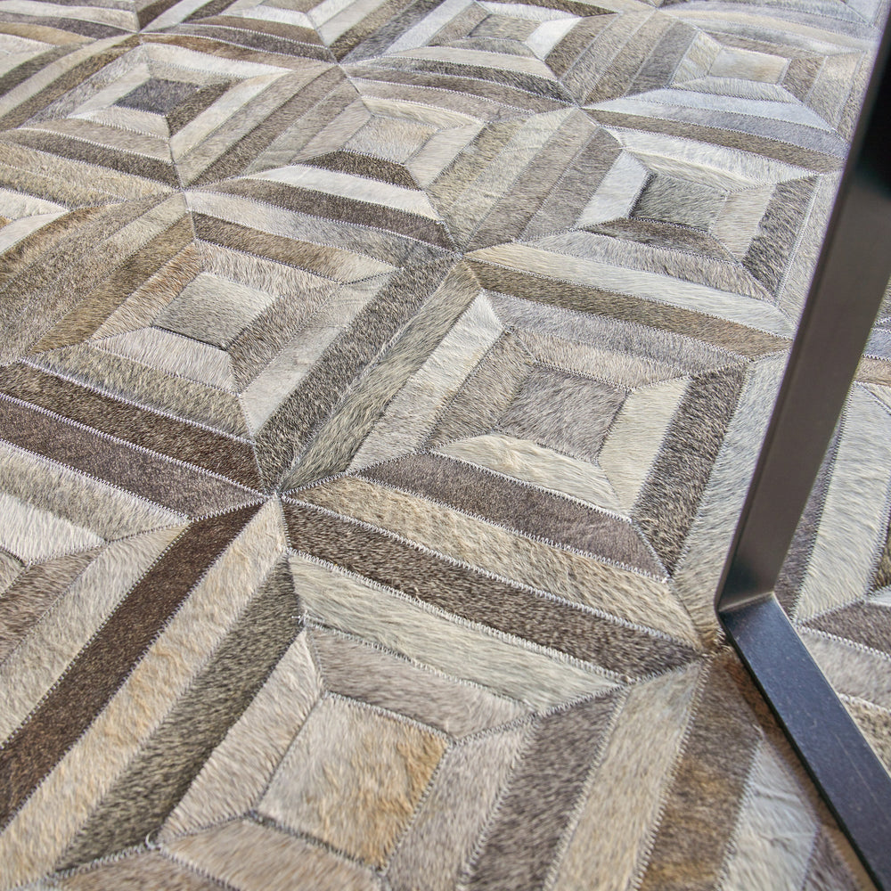 Natural Hide Diamond Area Rug