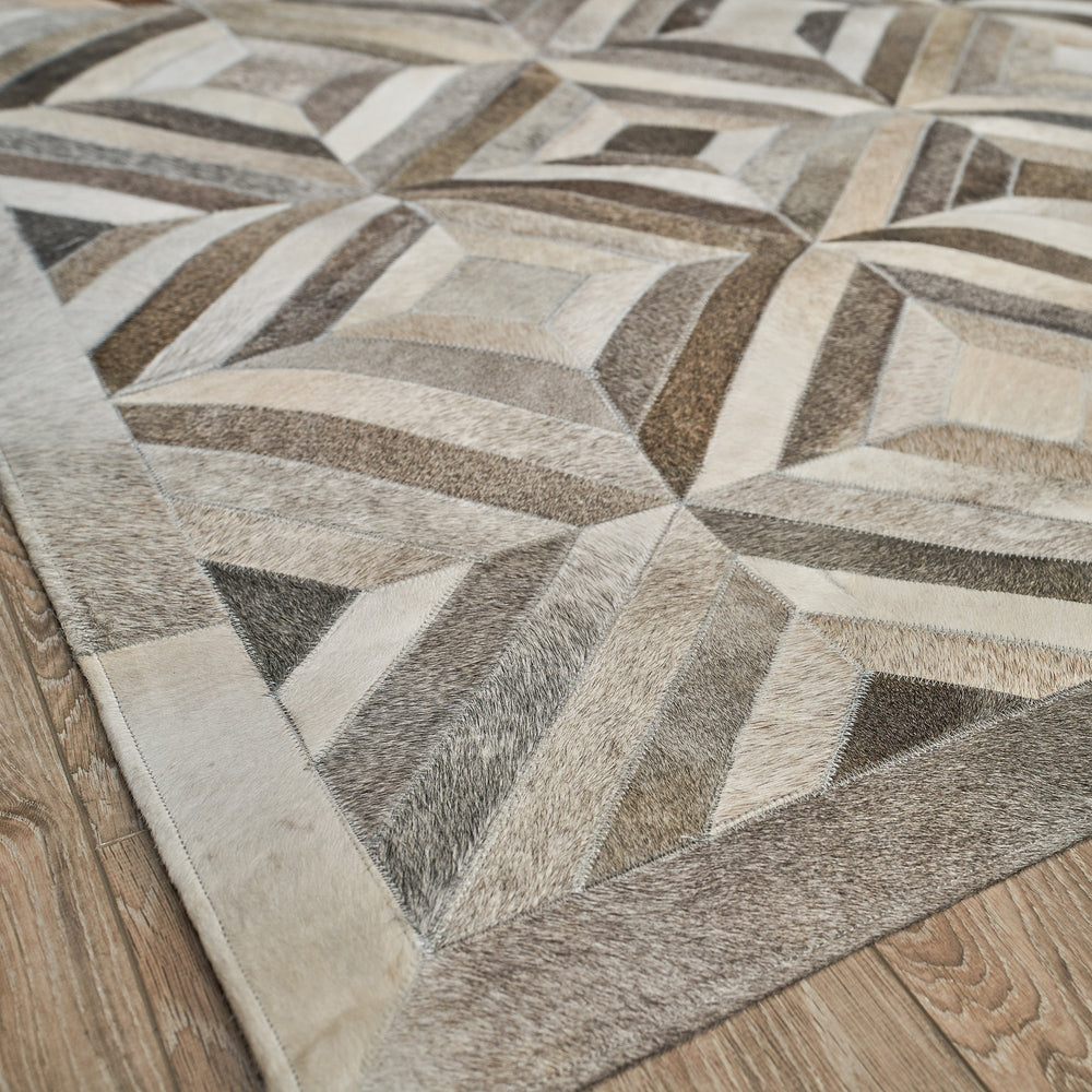 Natural Hide Diamond Area Rug