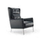Aftereight Lounge Chair  option 1576 Le Mans Black Leather