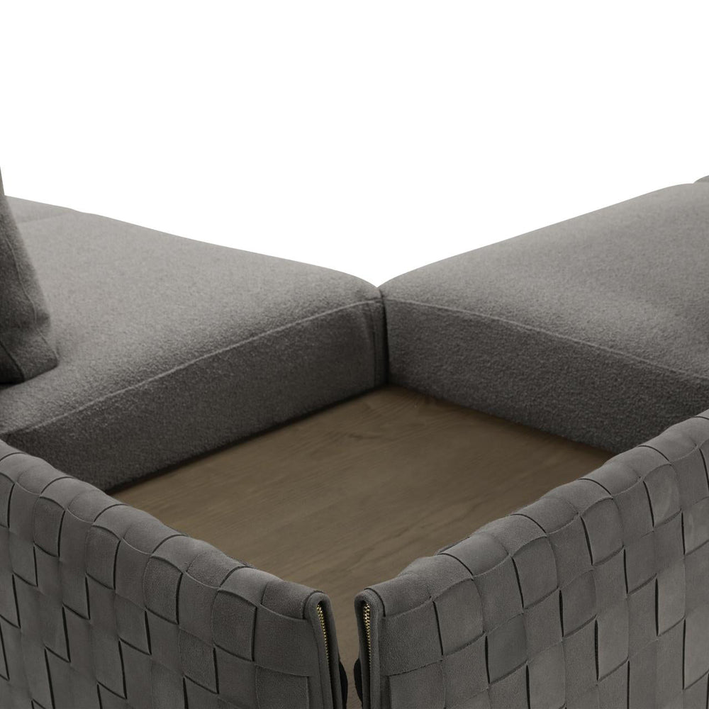 Campus 4-Piece Sectional Sofa with Terminal Armless Chair