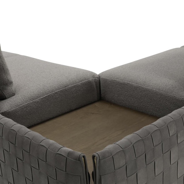 Campus 4-Piece Sectional Sofa with Terminal Armless Chair