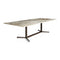 Campus Rectangular Dining Table  option Ceramic Macchia Vecchia / Eucalipto Wood / Black Glossy Chrome Metal