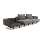 Campus Sectional Sofa with Square Corner Wooden Top