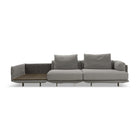 Campus Sectional Sofa with Square Corner Wooden Top