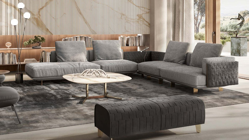 Campus 5-Piece Sectional Sofa with Terminal Armless Chair