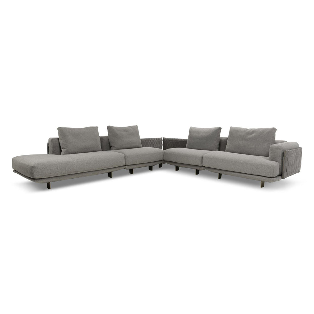 Campus Sectional Sofa with Terminal Armless Chair