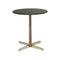 Campus Side Table  option Glossy Green Lacquerued Glass / Polished Champagne Metal/Tobacco Ashwood / Low: 20.1 in height