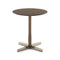 Campus Side Table  option Tobacco Ashwood / Polished Champagne Metal/Tobacco Ashwood / Low: 20.1 in height