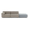 Plastics Outdoor Liberty Sofa with Pouf  option 2 Seats