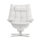 Re-Vive Quilted Recliner Armchair  option 25CQ Status Optical White / White Spine