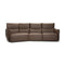 Wellbe Recliner Sofa With Left Wedge  option 15E6 Le Mans Dark Brown Leather