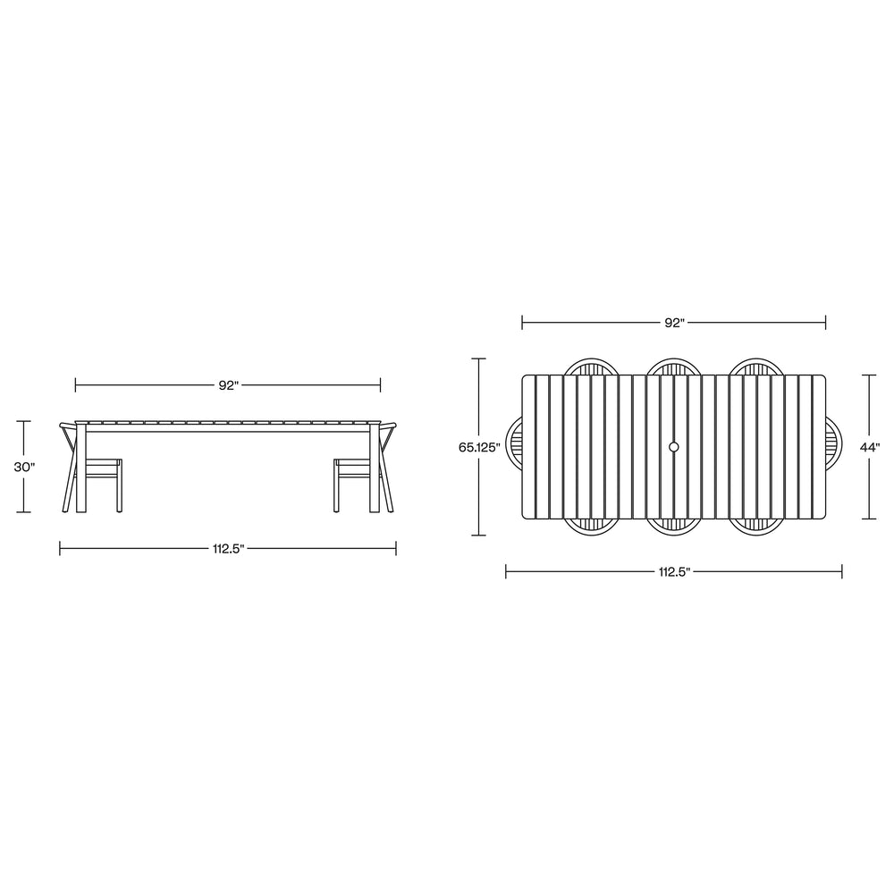 Haven Outdoor Rectangular Dining Set