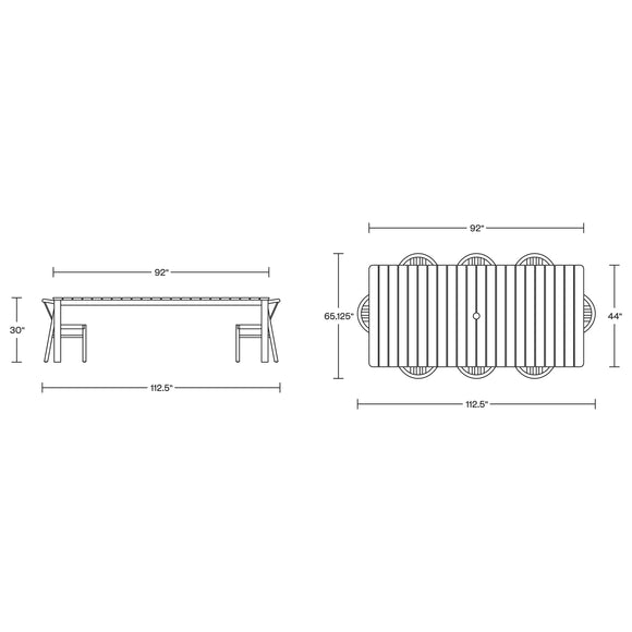 Haven Outdoor Rectangular Dining Set