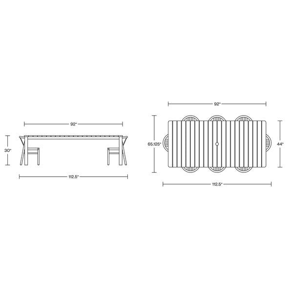 Haven Outdoor Rectangular Dining Set