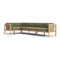 Haven Outdoor L-Shape Sectional with Arm Cushions  option 5 Pieces