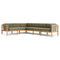 Haven Outdoor L-Shape Sectional with Arm Cushions  option 6 Pieces