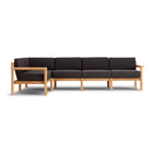 Haven Outdoor L-Shape Sectional with Teak Arms