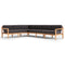 Haven Outdoor L-Shape Sectional with Teak Arms  option 6 Pieces