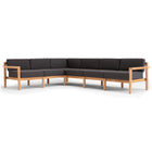 Haven Outdoor L-Shape Sectional with Teak Arms