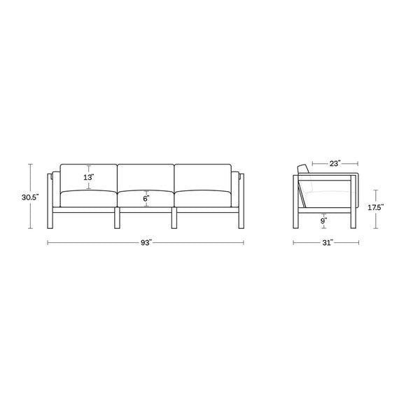 Haven Outdoor Sofa with Arm Cushions
