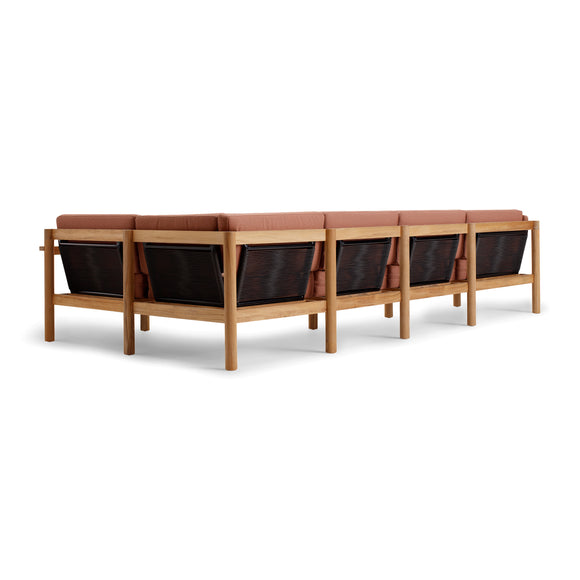 Haven Outdoor U-Shape Sectional with Teak Arms