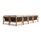 Haven Outdoor U-Shape Sectional with Teak Arms