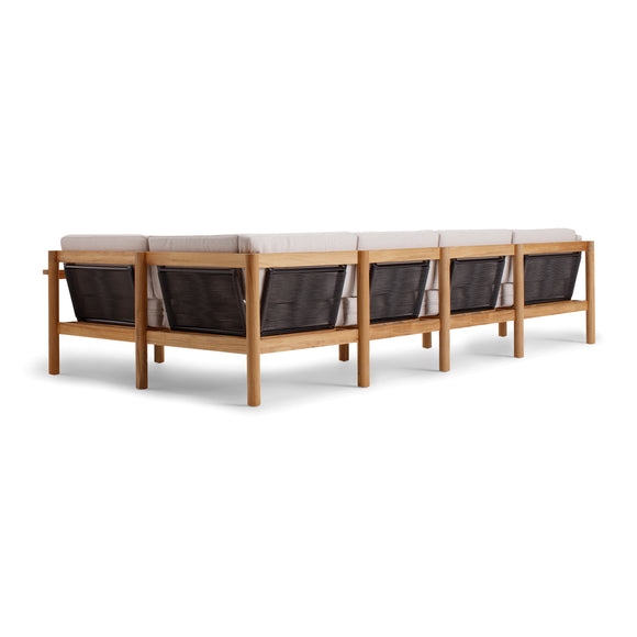 Haven Outdoor U-Shape Sectional with Teak Arms