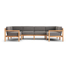 Haven Outdoor U-Shape Sectional with Teak Arms