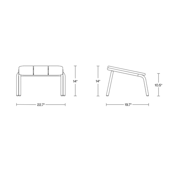 Hopper Outdoor Ottoman