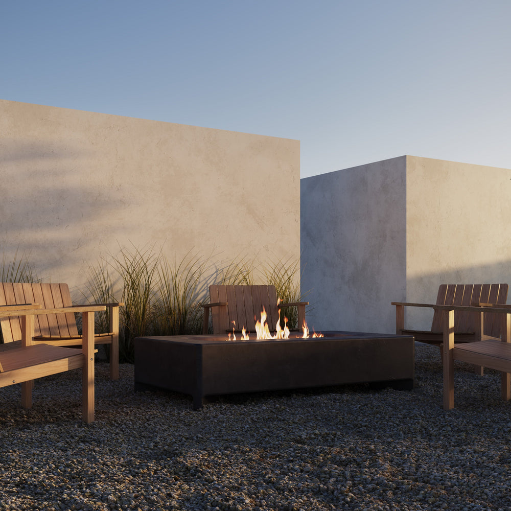 Rook Rectangle Fire Pit Table