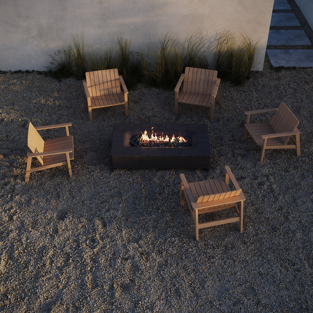 Rook Rectangle Fire Pit Table