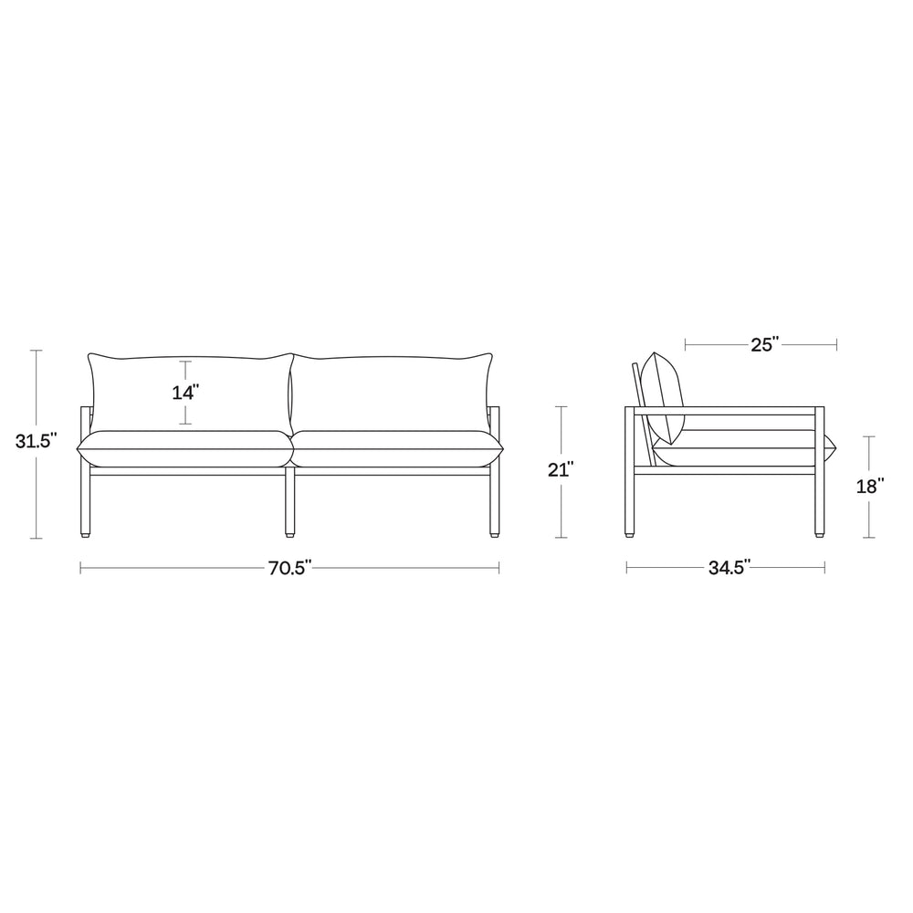 Terra Outdoor Loveseat