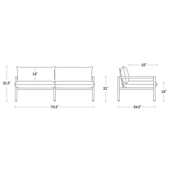 Terra Outdoor Loveseat