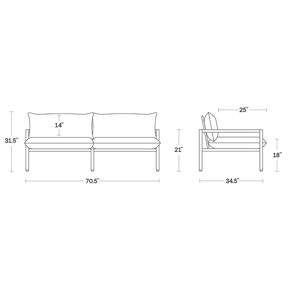 Terra Outdoor Loveseat