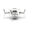 XY Outdoor Dining Set  option White
