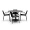XY Outdoor Dining Set with Armchairs  option Charcoal