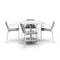 XY Outdoor Dining Set with Armchairs  option White