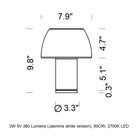 Lorosae Portable LED Table Lamp