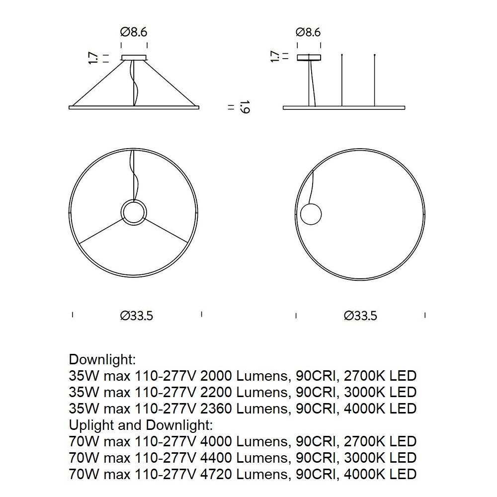 Zirkol Circle LED Pendant Light