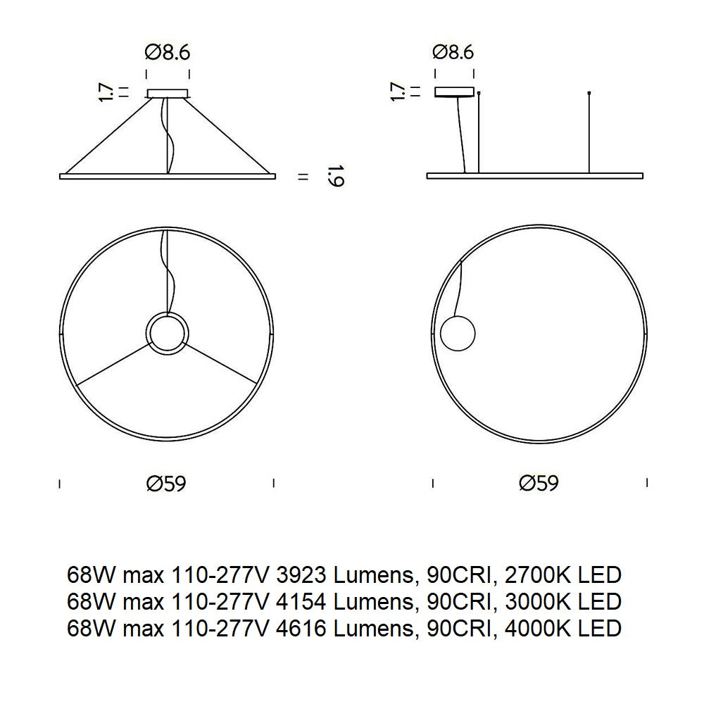 Zirkol Circle LED Pendant Light