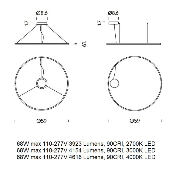 Zirkol Circle LED Pendant Light