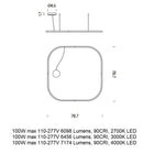 Zirkol Square LED Pendant Light
