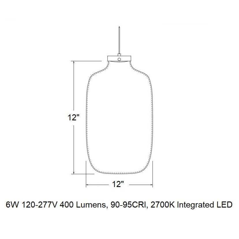 Brava Tall LED Pendant Light