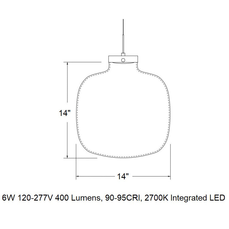 Brava Wide LED Pendant Light